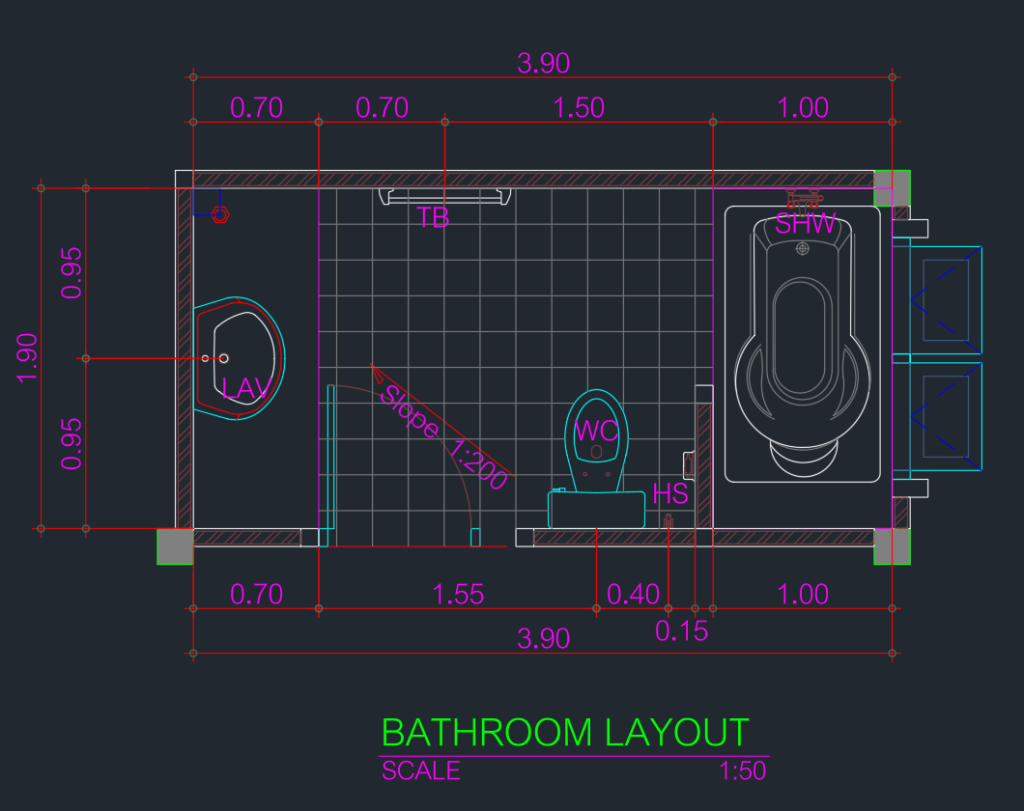 Bathroom Equipment CAD Blocks – Free DWG Download