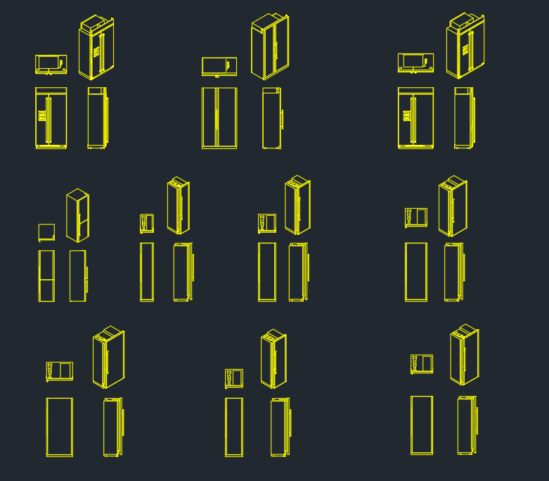 Refrigeration Equipment CAD Blocks: Free AutoCAD DWG Files