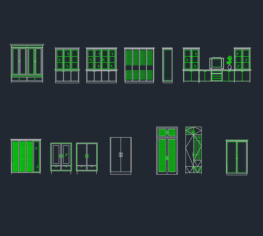 Cupboards CAD Blocks: Free AutoCAD DWG Files for Download