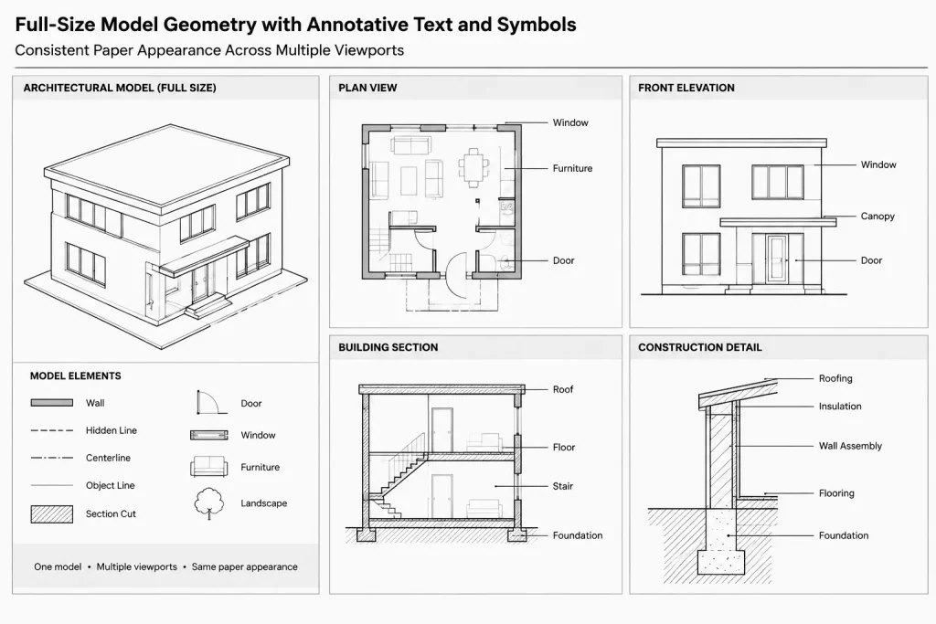 Annotative Scales in Architectural CAD: A Practical AutoCAD Workflow architectural CAD illustration