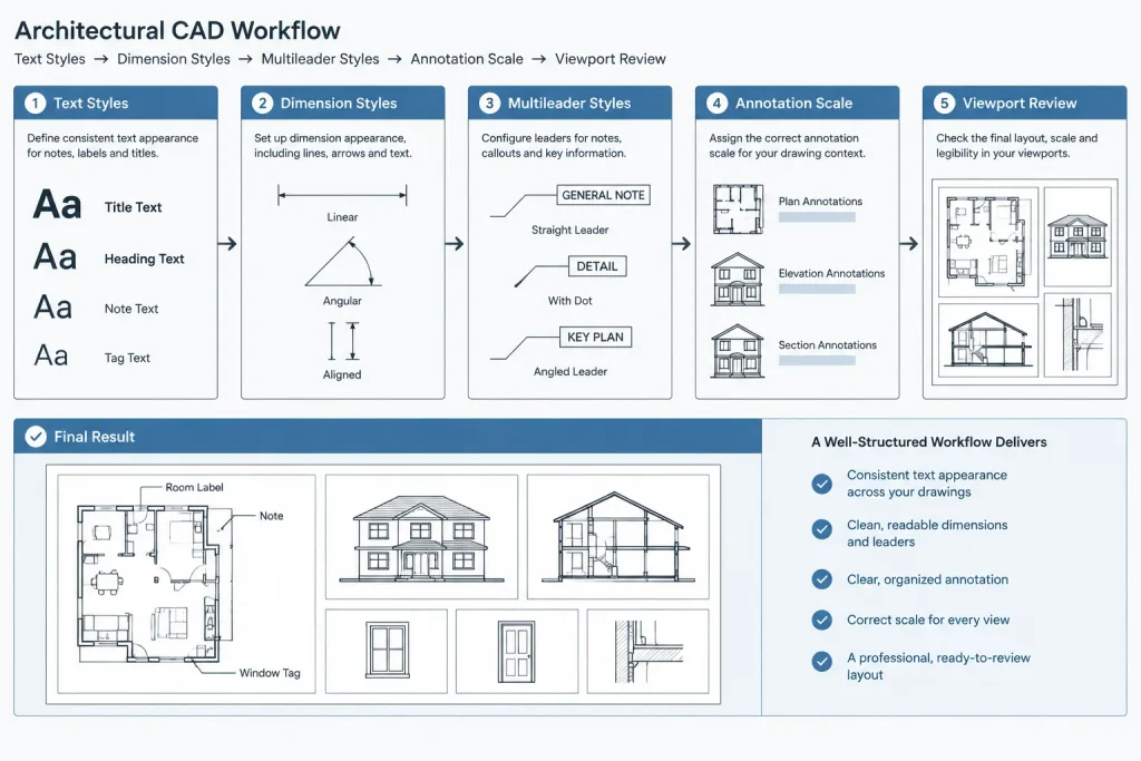 Annotative Scales in Architectural CAD: A Practical AutoCAD Workflow architectural CAD illustration