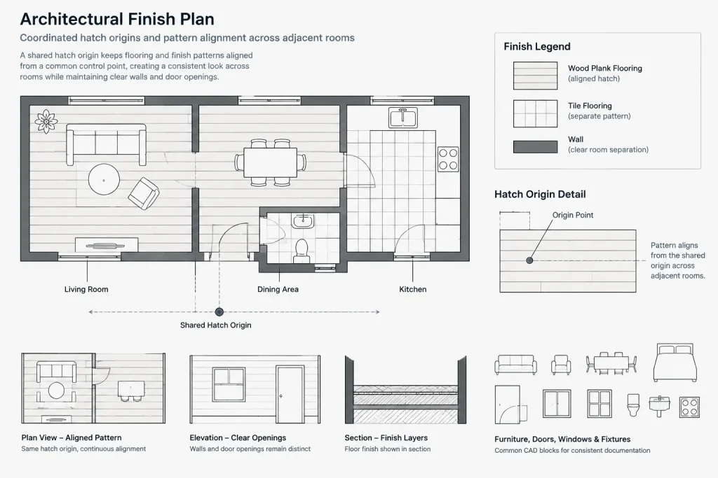 Architectural CAD Hatch Patterns: A Practical Workflow for Clear, Stable Drawings architectural CAD illustration