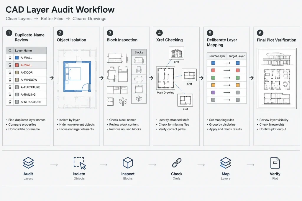 Architectural CAD Layer Naming: A Practical Framework for Clear DWG Files architectural CAD illustration