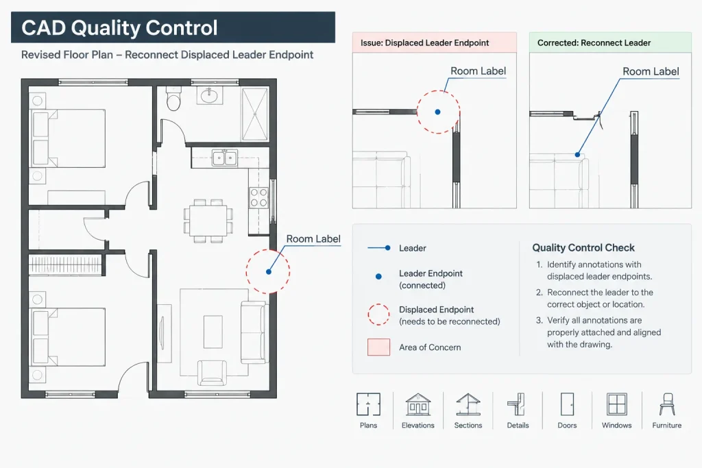 Architectural CAD Leaders and Note Callouts: A Practical Annotation Workflow architectural CAD illustration