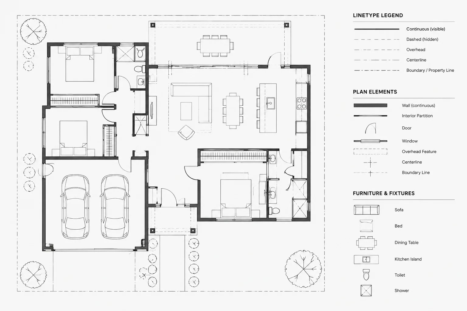 Architectural CAD Linetypes: A Practical Guide to Clear Plan Graphics architectural CAD illustration