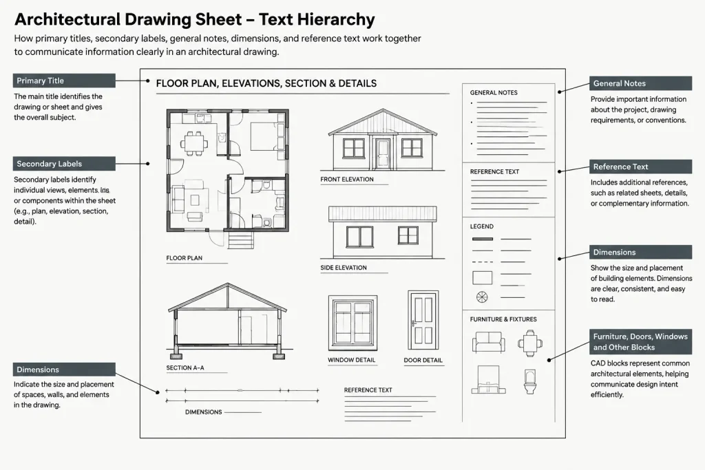 Architectural CAD Text Styles: A Practical Workflow for Readable Drawing Sets architectural CAD illustration
