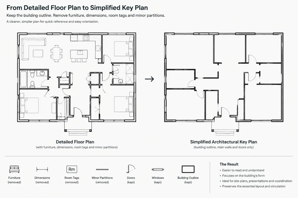 Architectural Key Plans in CAD: A Practical Setup and Coordination Workflow architectural CAD illustration