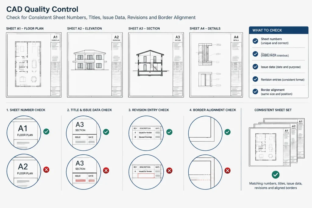 Architectural Title Blocks in AutoCAD: Setup, Data, and Quality-Control Workflow architectural CAD illustration
