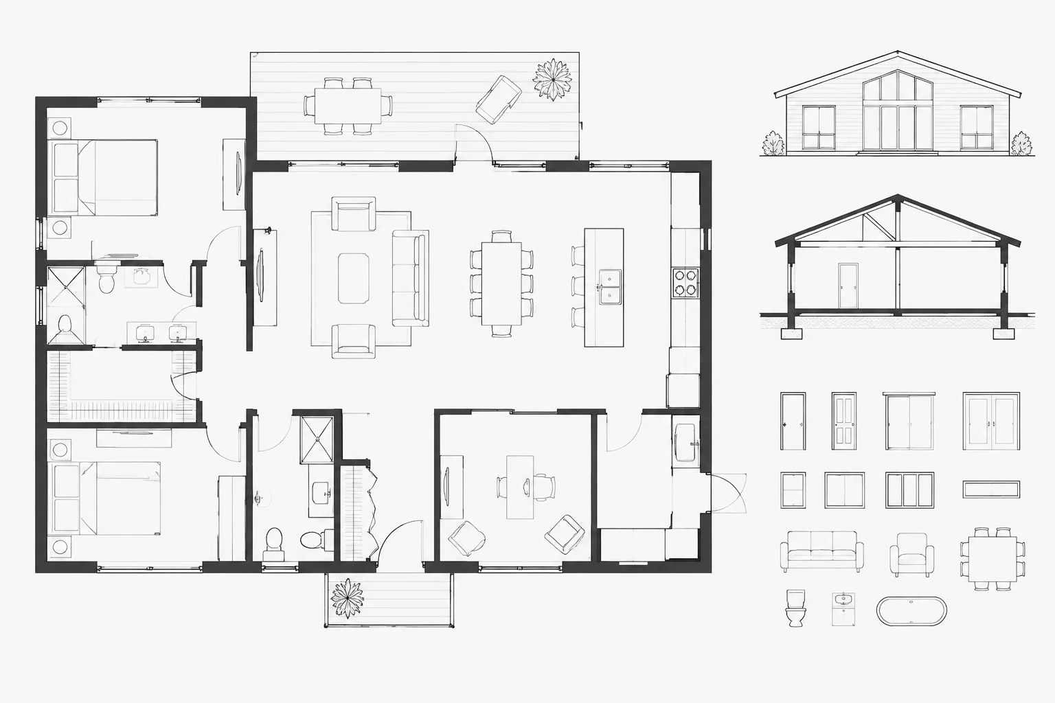Architectural Wall Poche in CAD: A Practical Workflow for Clear Floor Plans