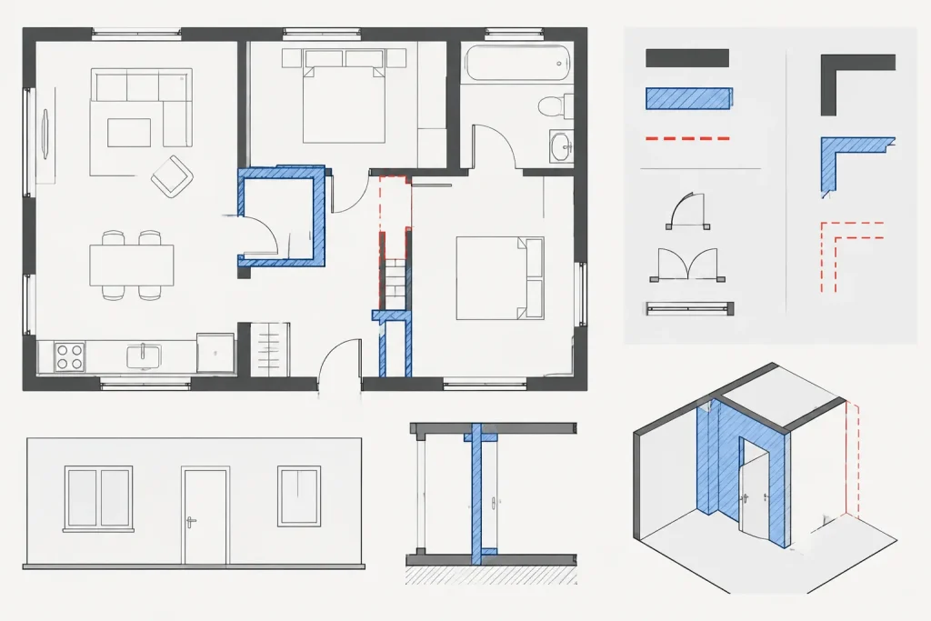 Architectural Wall Poche in CAD: A Practical Workflow for Clear Floor Plans architectural CAD illustration