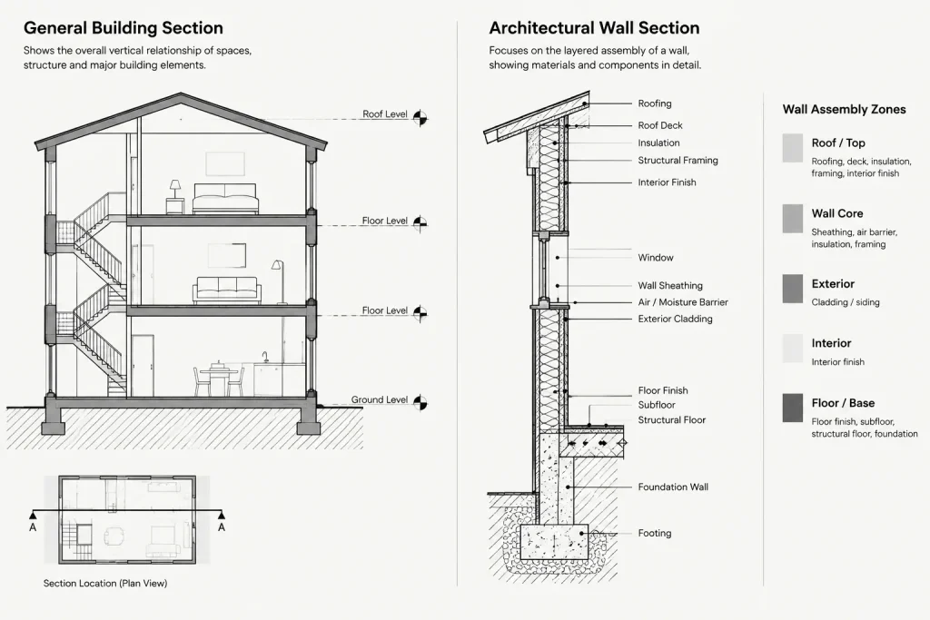 Architectural Wall Sections in CAD: A Practical Coordination Workflow architectural CAD illustration