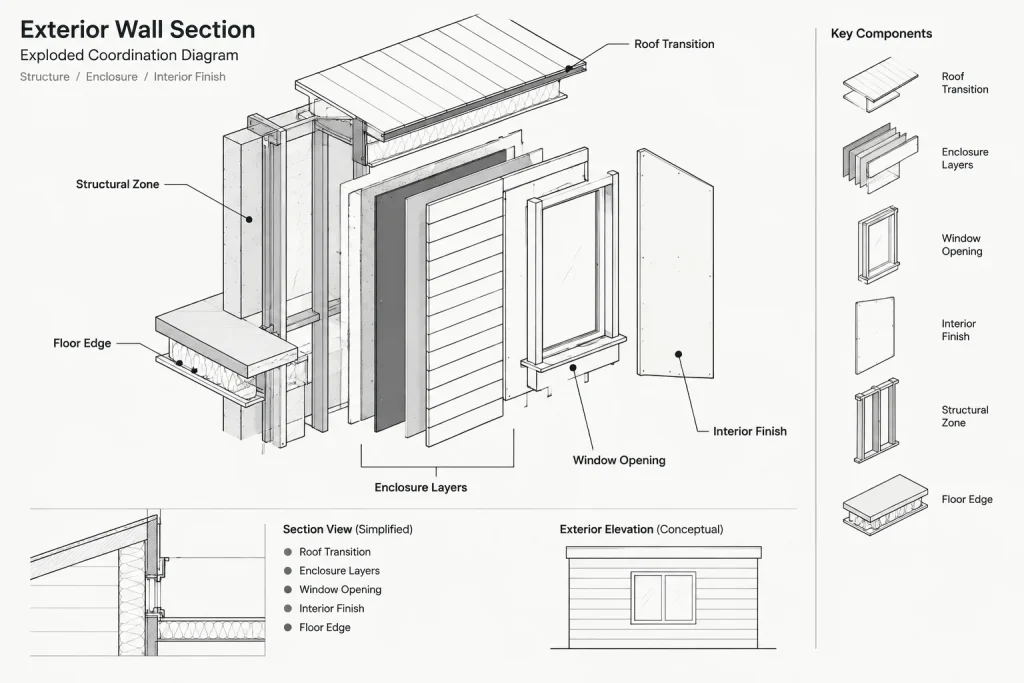 Architectural Wall Sections in CAD: A Practical Coordination Workflow architectural CAD illustration