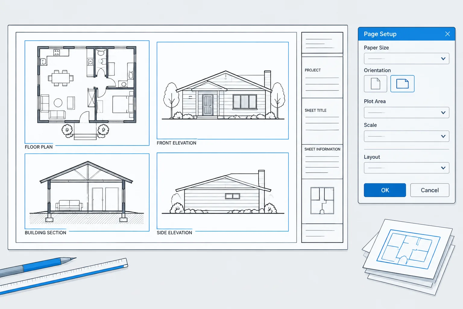 AutoCAD Page Setups for Consistent Architectural PDF Sheets