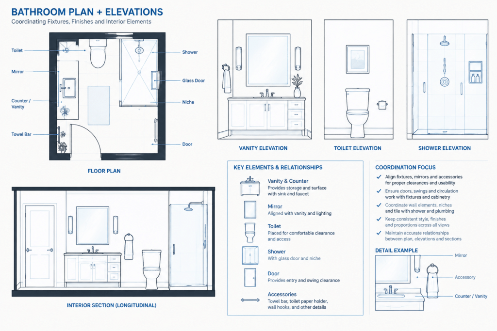 Bathroom Equipment CAD Blocks – Free DWG Download architectural CAD illustration