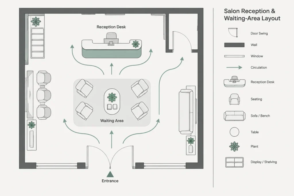 Beauty Salon Furniture DWG: Free AutoCAD Blocks Download architectural CAD illustration