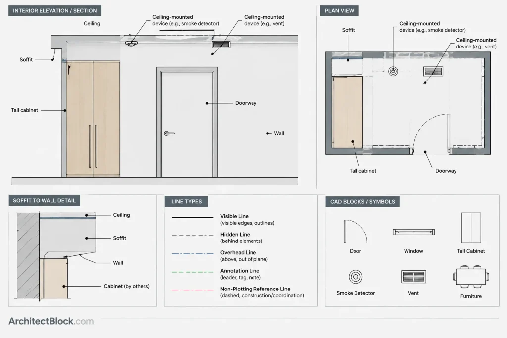 Ceiling Heights, Soffits, and Bulkheads in Architectural CAD: A Coordination Workflow architectural CAD illustration