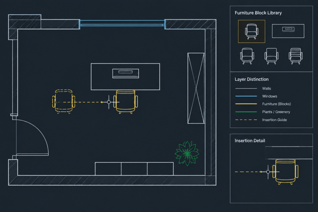 Chairs CAD Blocks DWG: Free AutoCAD Drawing for Furniture Design architectural CAD illustration