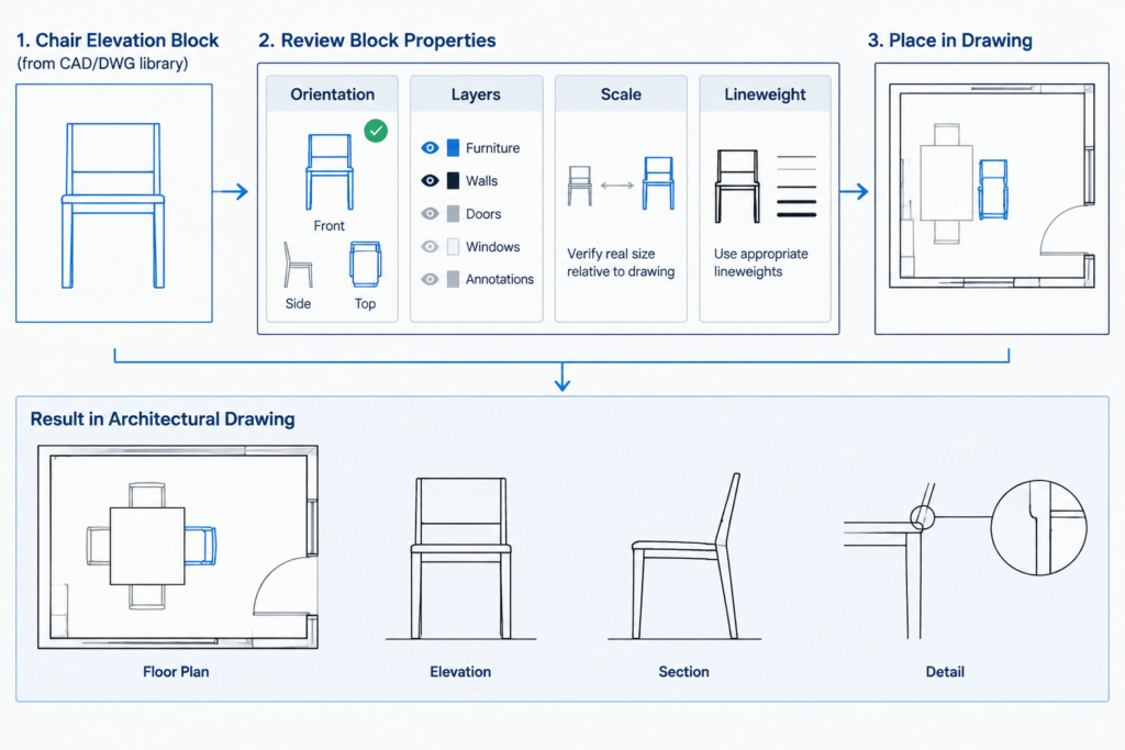 Chairs Elevation CAD Blocks: Free AutoCAD DWG Download architectural CAD illustration