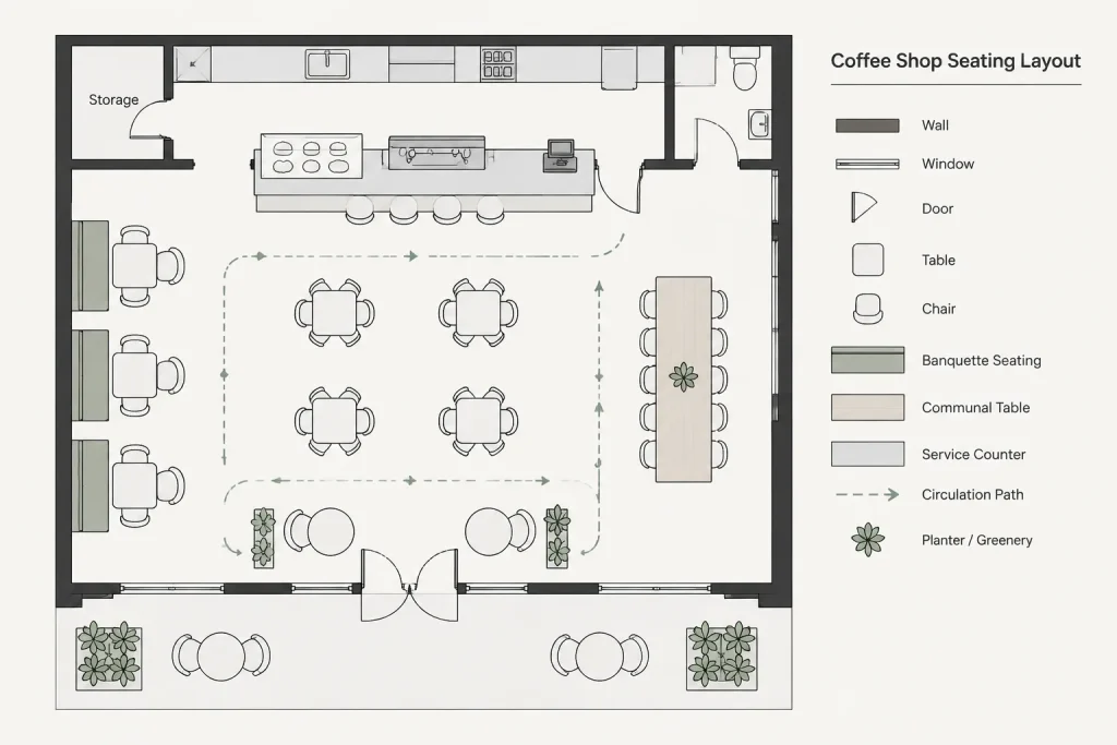Coffee Shop Table CAD Block DWG | AutoCAD Drawing Download architectural CAD illustration