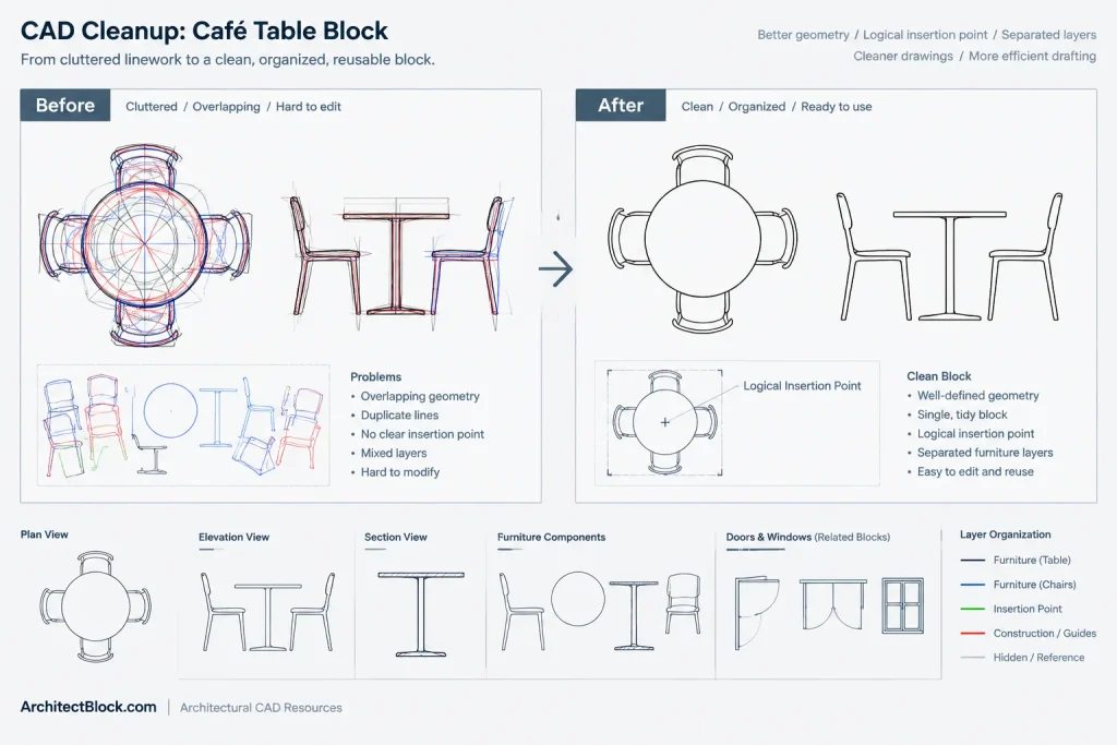 Coffee Shop Table CAD Block DWG | AutoCAD Drawing Download architectural CAD illustration