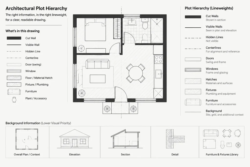 CTB vs. STB Plot Styles: A Practical Architectural CAD Workflow architectural CAD illustration