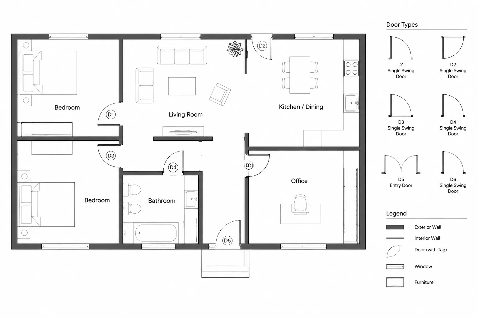Door Numbering in Architectural CAD: A Reliable Plan and Schedule Workflow