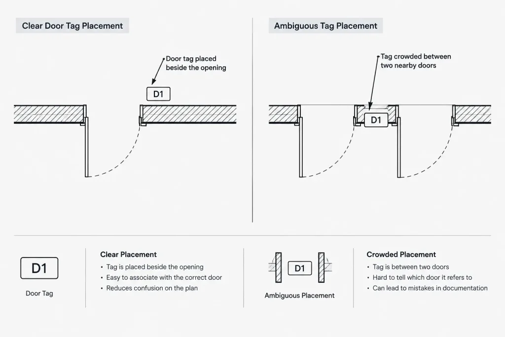 Door Numbering in Architectural CAD: A Reliable Plan and Schedule Workflow architectural CAD illustration