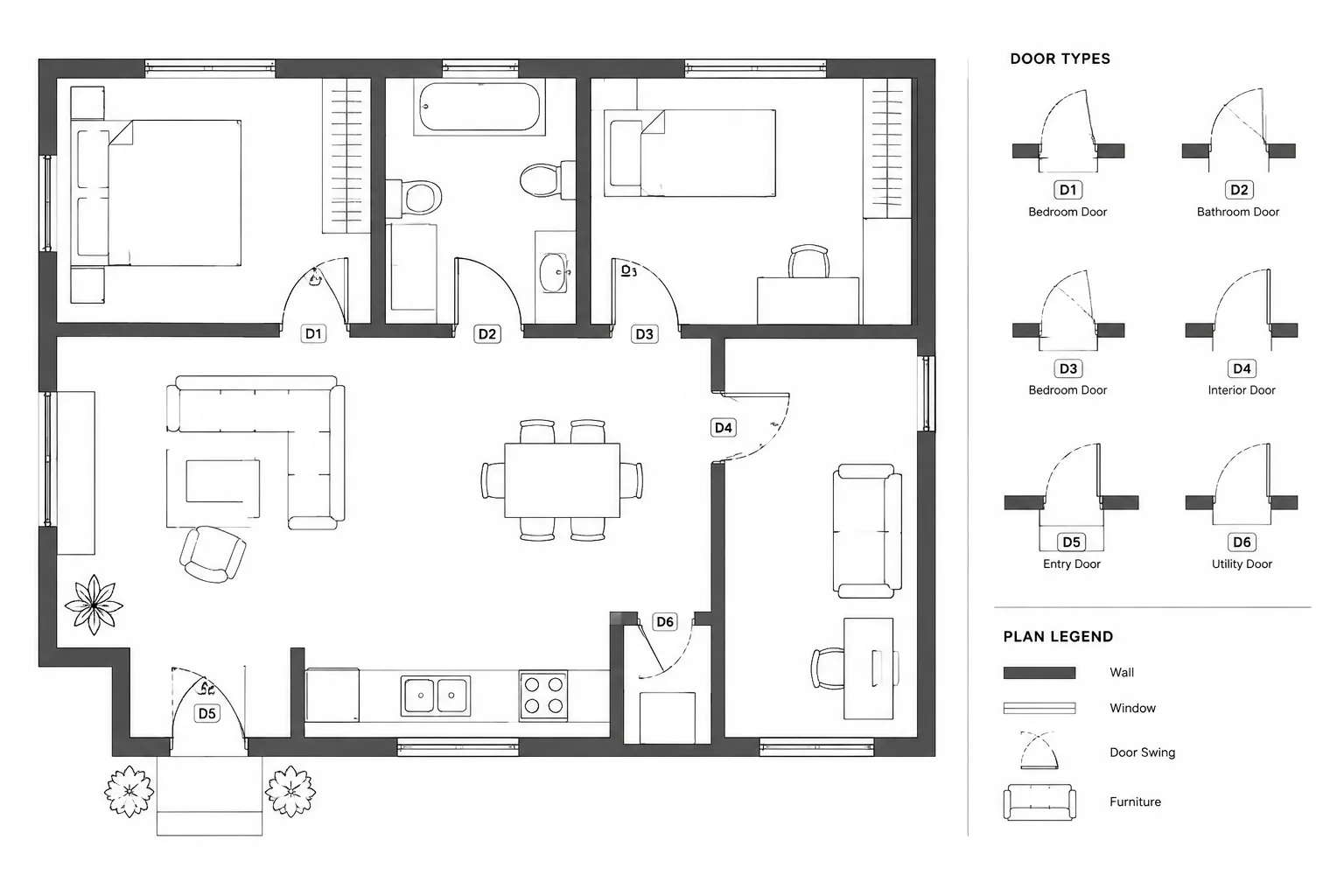 Door Swings in Architectural Floor Plans: A Practical CAD Coordination Guide