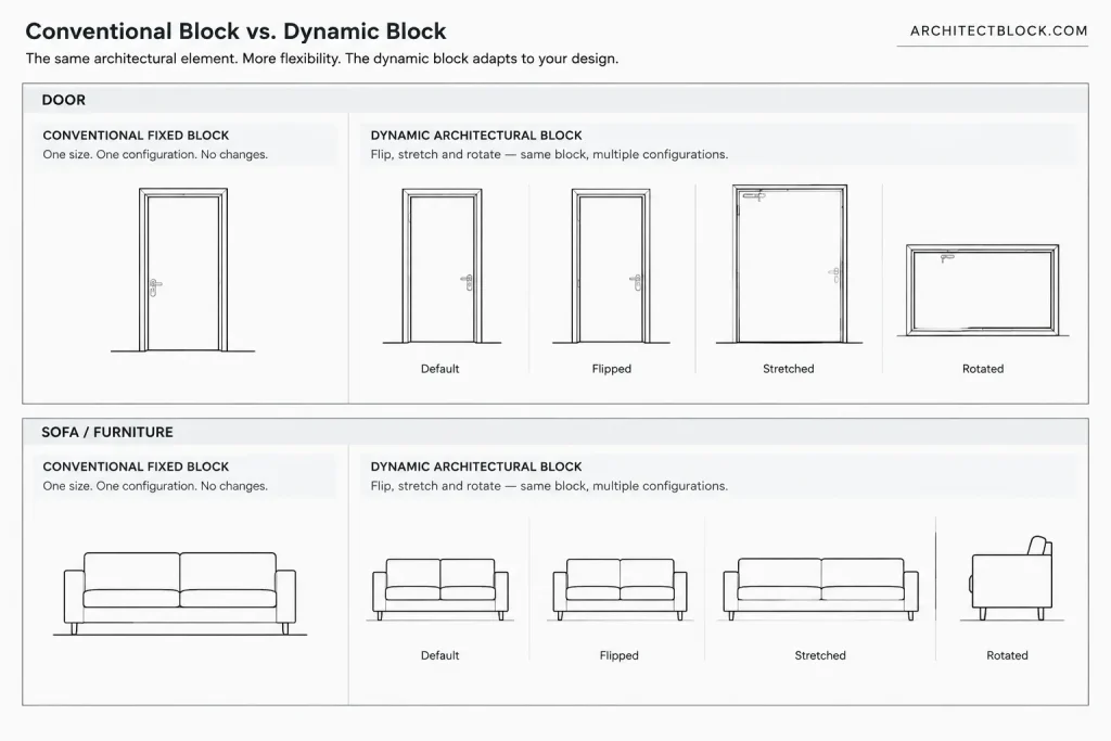 Dynamic Blocks in Architectural CAD: A Practical Setup and Quality-Control Workflow architectural CAD illustration