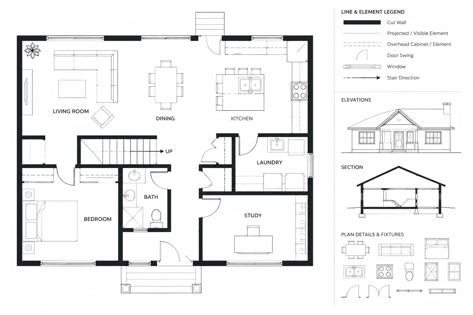 Floor Plan Cut Planes and Overhead Elements: A Clear CAD Drafting Workflow