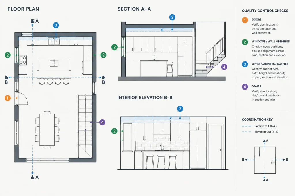 Floor Plan Cut Planes and Overhead Elements: A Clear CAD Drafting Workflow architectural CAD illustration