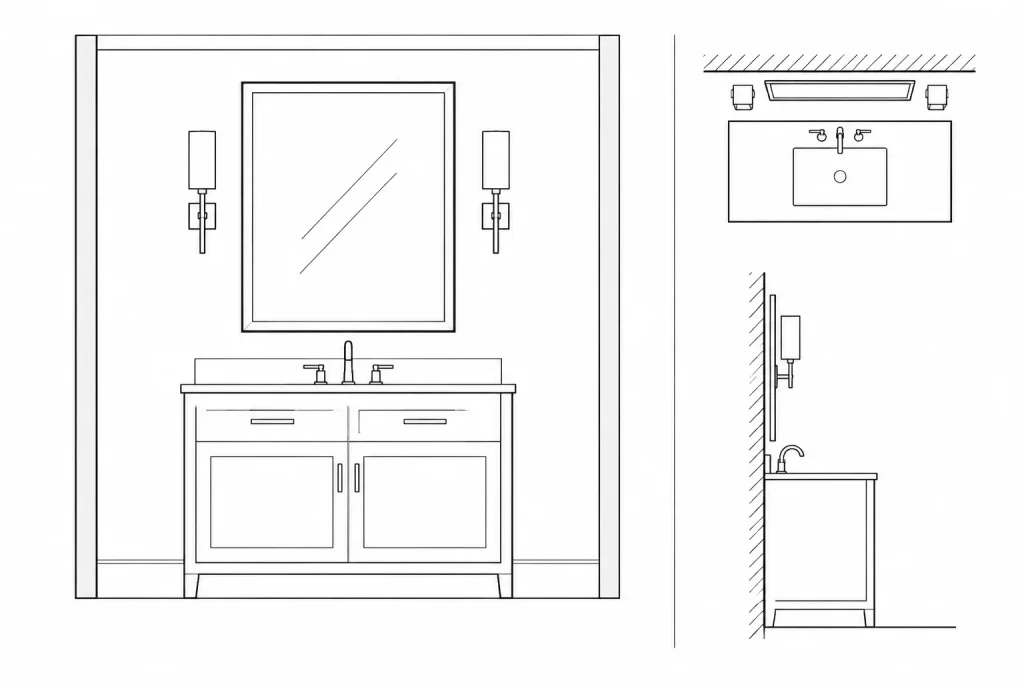 Free Mirror CAD Block DWG Download for AutoCAD Drawings architectural CAD illustration
