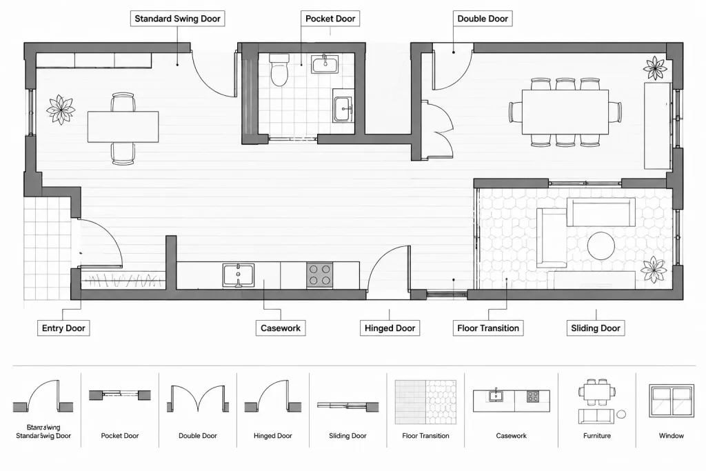 How to Build and Coordinate a Door Schedule in Architectural CAD architectural CAD illustration