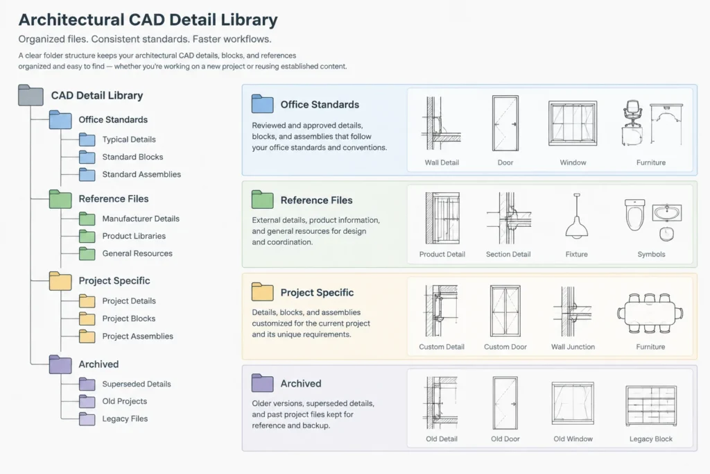 How to Build and Maintain an Architectural CAD Detail Library architectural CAD illustration