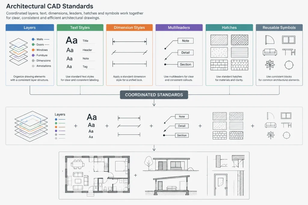 How to Build and Maintain an Architectural CAD Template architectural CAD illustration