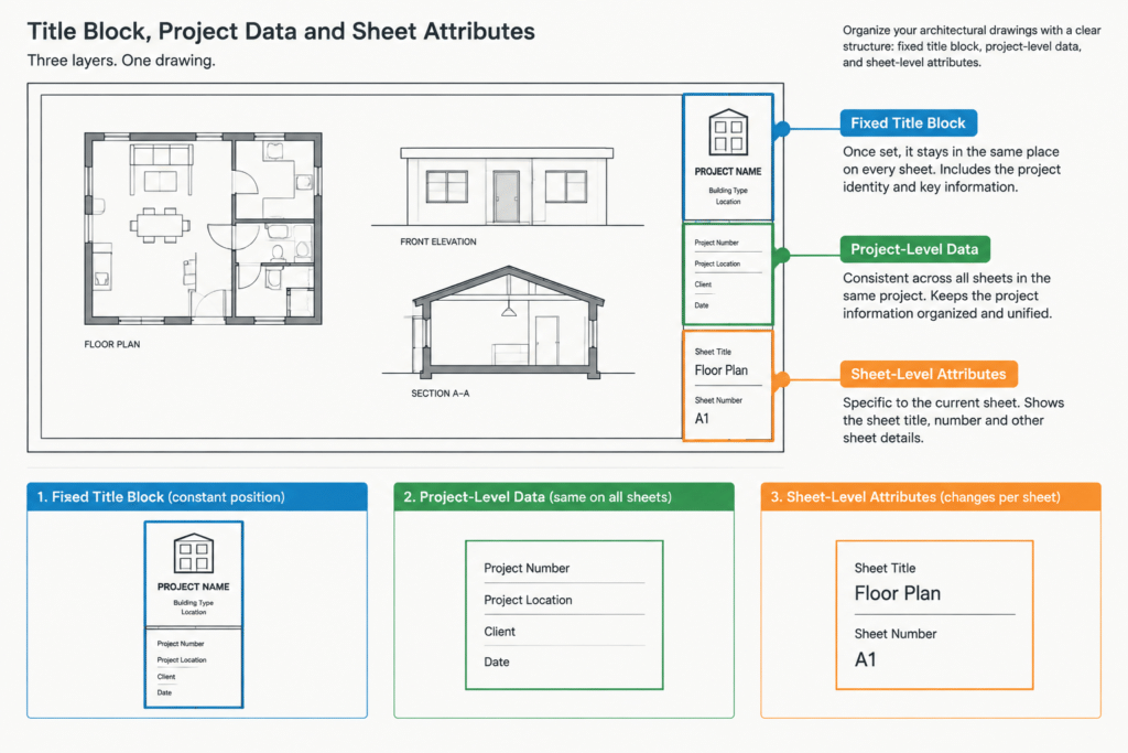 How to Build and Manage an Architectural Title Block in AutoCAD architectural CAD illustration