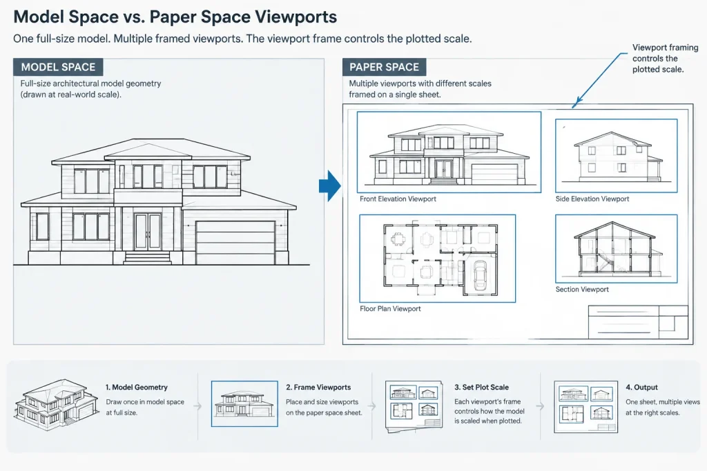 How to Choose Drawing Scales for Architectural CAD Sheets architectural CAD illustration