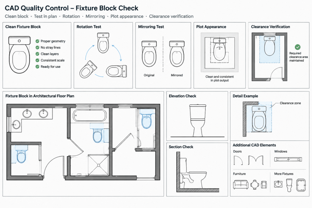 How to Clean and Standardize Downloaded CAD Blocks Before Use architectural CAD illustration