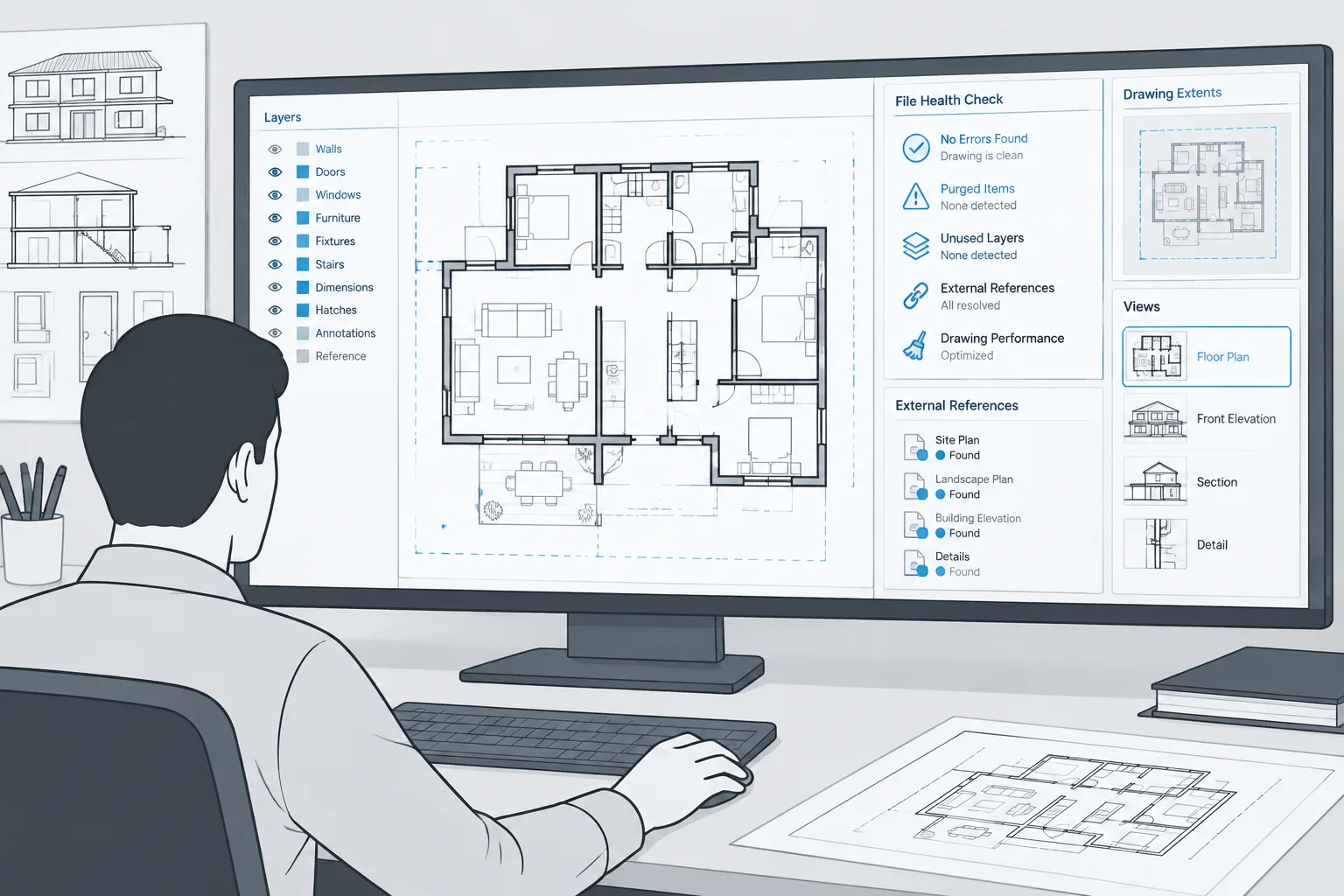 How to Clean Up a Bloated or Unstable Architectural DWG File