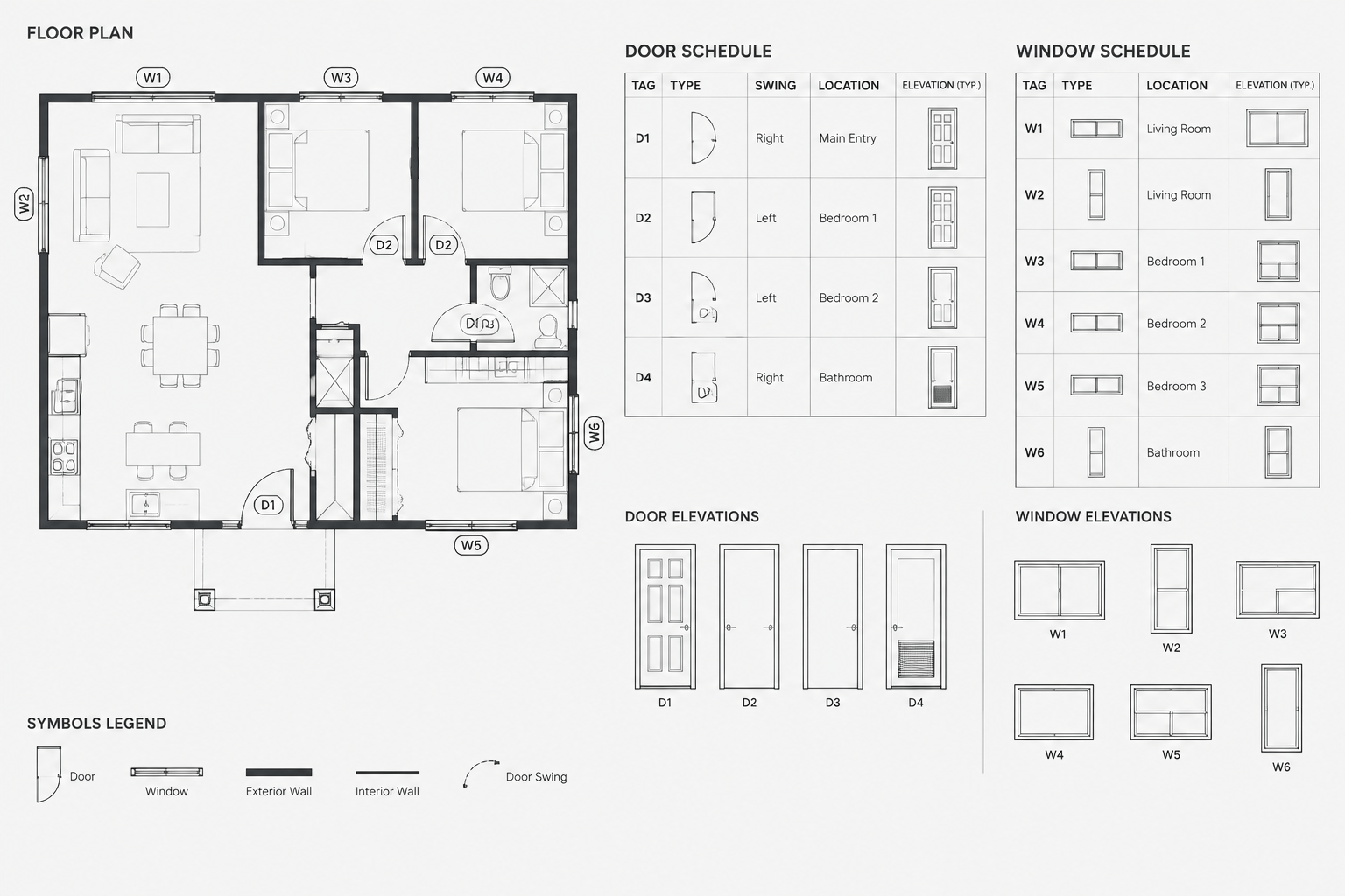 How to Coordinate Door and Window Schedules with CAD Floor Plans