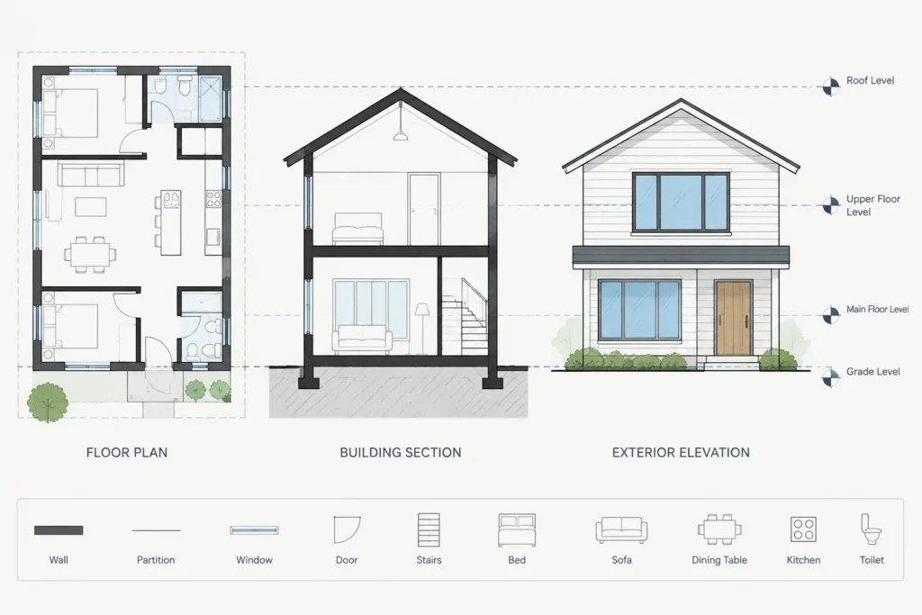 How to Coordinate Floor Levels and Elevation Datums in Architectural CAD architectural CAD illustration