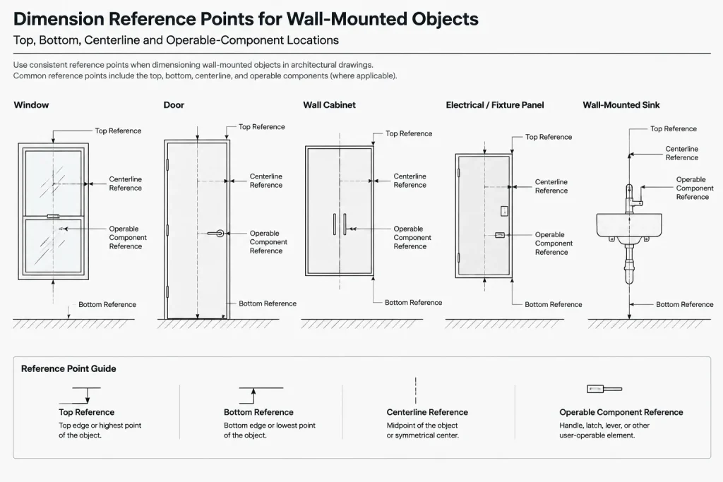 How to Coordinate Mounting Heights in Architectural CAD Drawings architectural CAD illustration