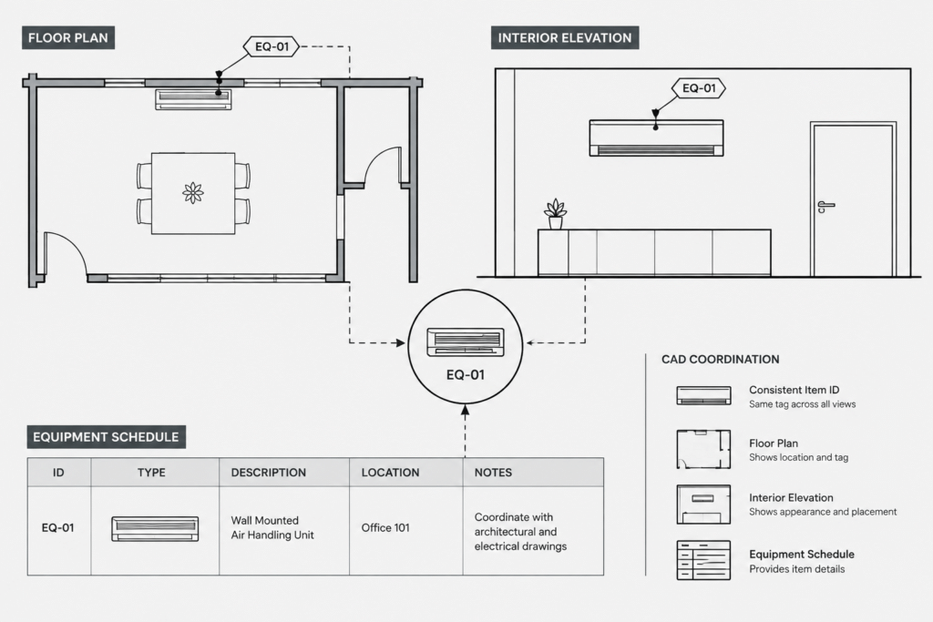 How to Create a Furniture and Equipment Plan in AutoCAD architectural CAD illustration
