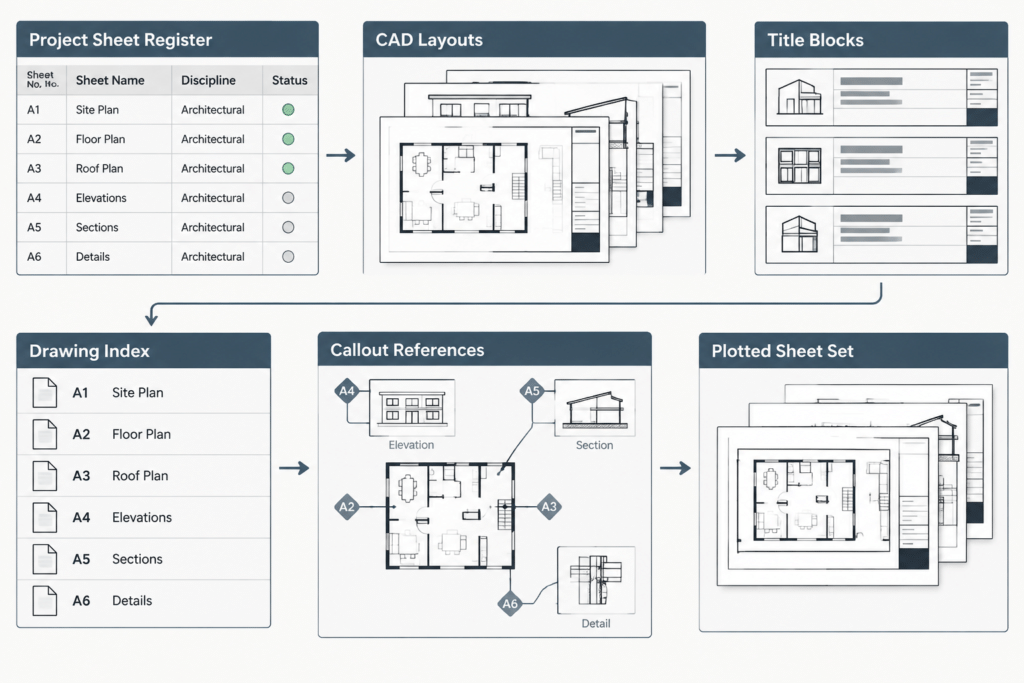 How to Create and Maintain an Architectural Drawing Index in CAD architectural CAD illustration