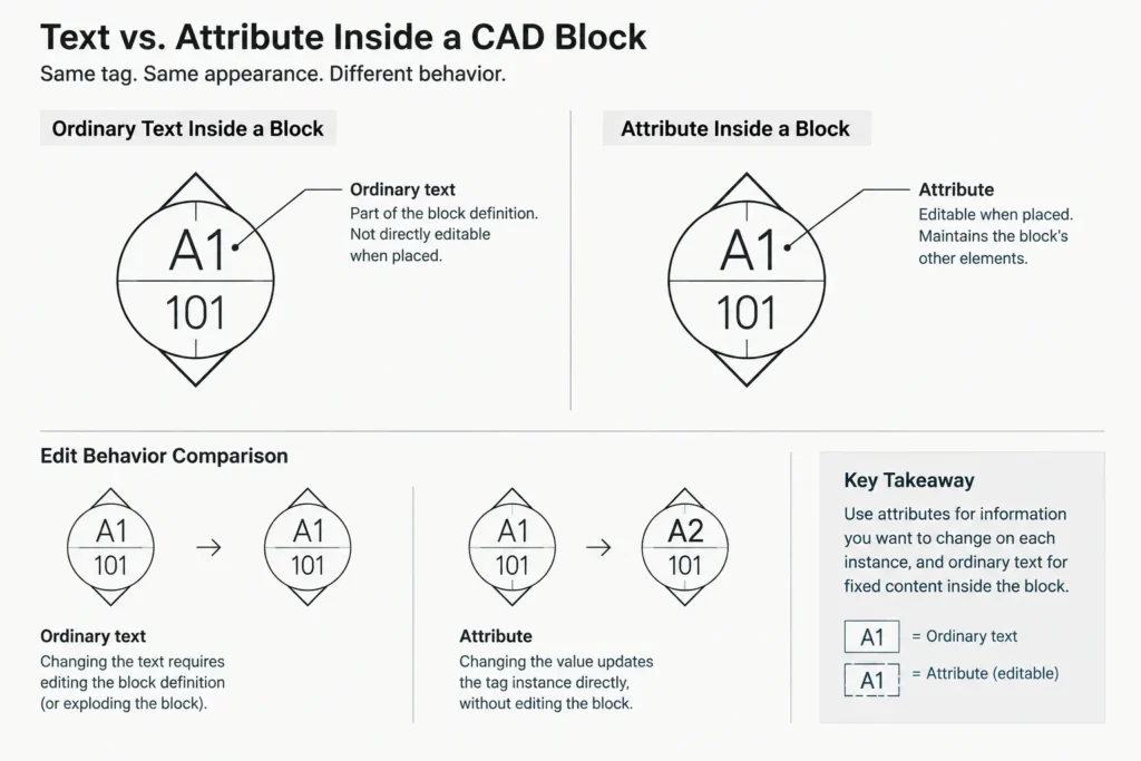 How to Create Architectural CAD Blocks with Reliable Attributes architectural CAD illustration