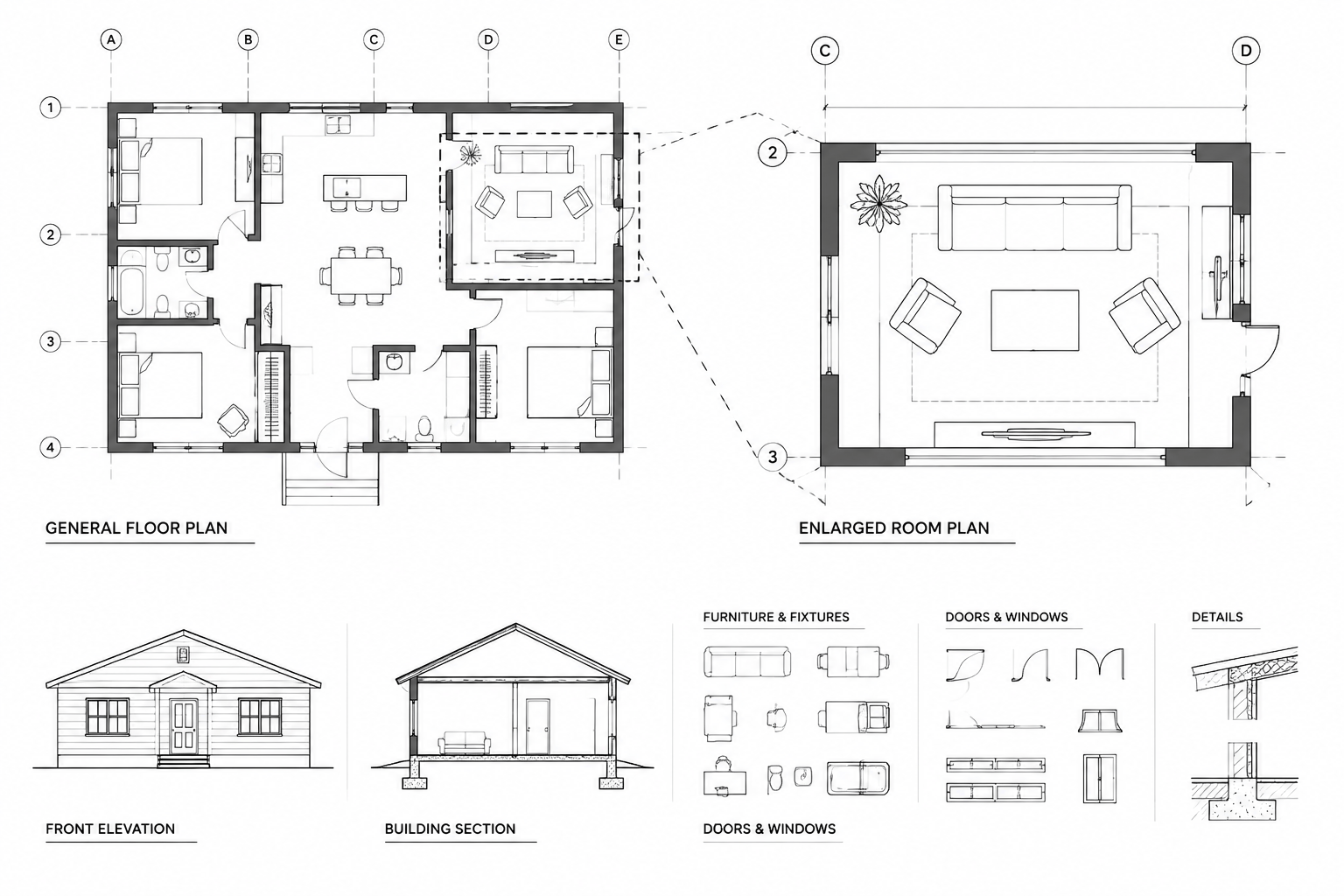 How to Create Enlarged Plan Callouts in Architectural CAD Drawings
