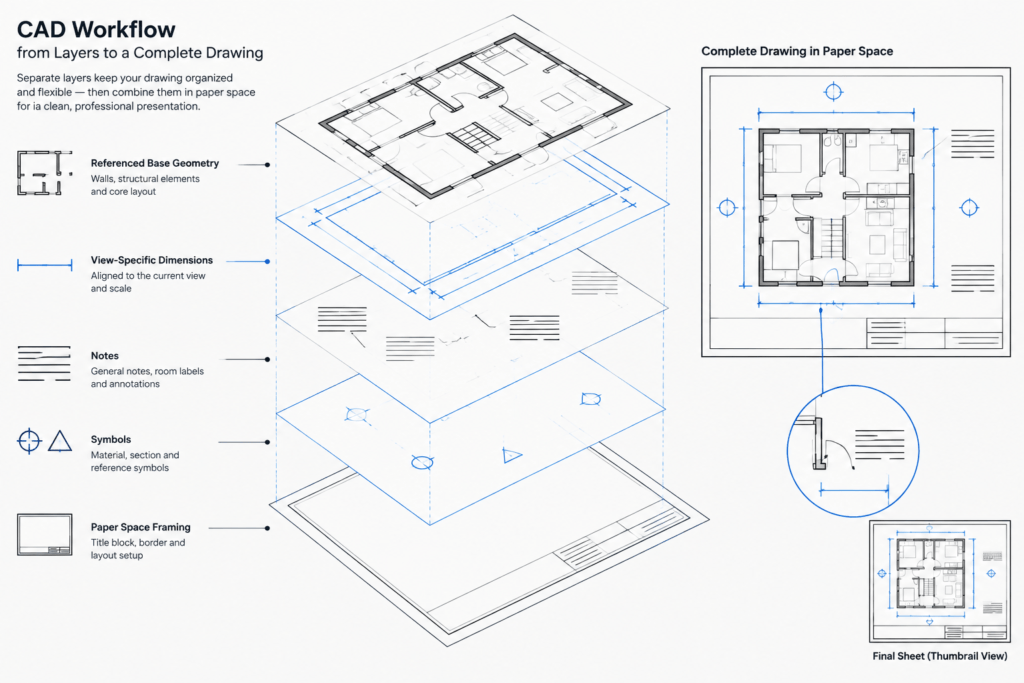 How to Create Enlarged Plan Callouts in Architectural CAD Drawings architectural CAD illustration