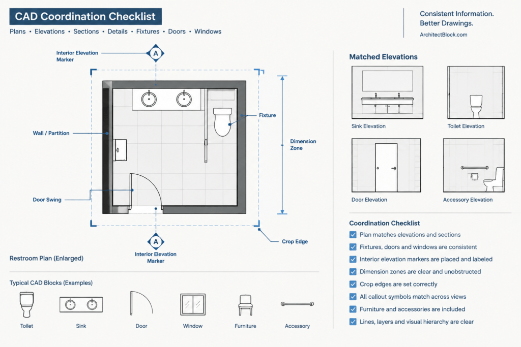How to Create Enlarged Plan Callouts in Architectural CAD Drawings architectural CAD illustration