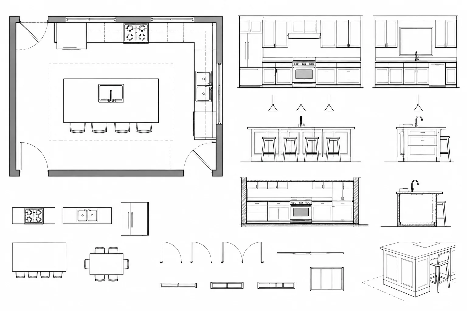 How to Draft a Kitchen Plan in AutoCAD: Cabinets, Appliances, and Coordination