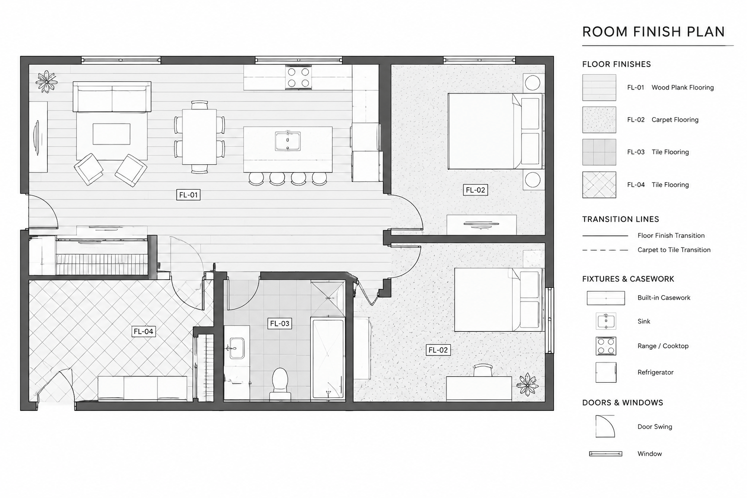 How to Draft a Room Finish Plan in CAD and Coordinate the Finish Schedule